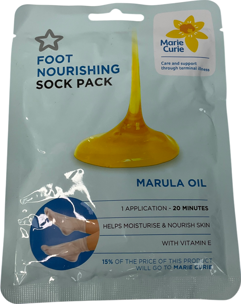 Superdrug White Marula Nourishing Foot Mask With Foot Socks One Size