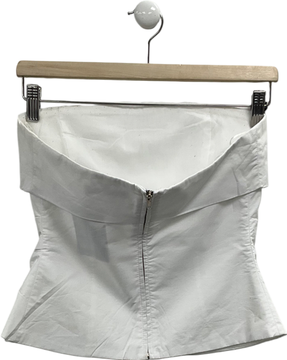 ZARA White Bandeau Top UK XS