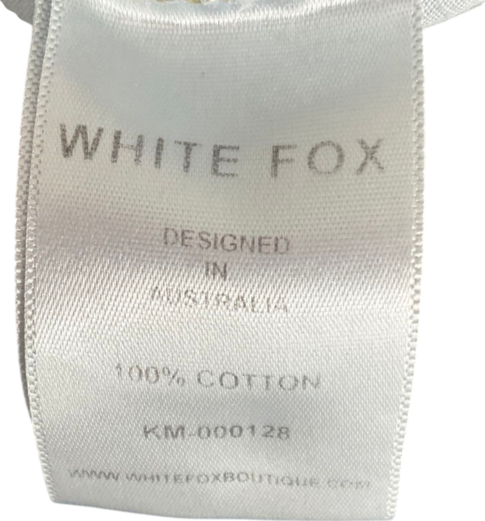 White Fox Bring The Style Low Rise Wide Leg Jeans Light Blue Wash UK L