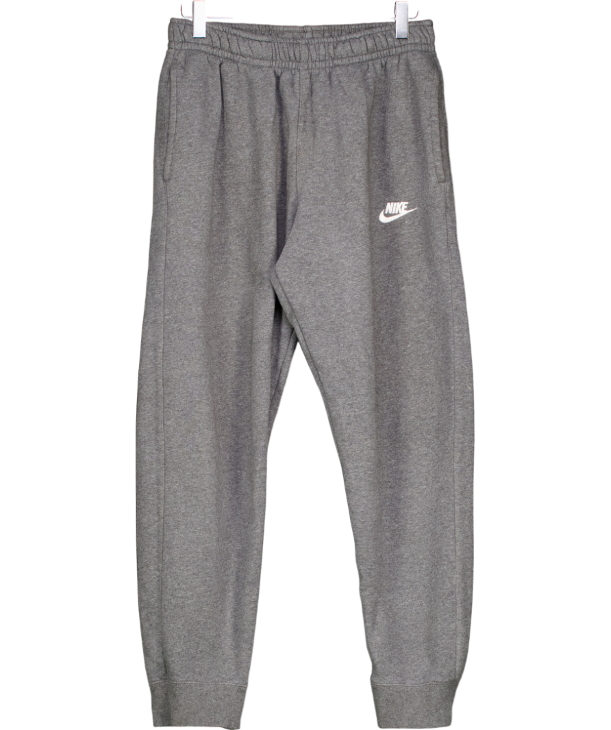 Nike Grey Swoosh Cuffed Joggers UK S