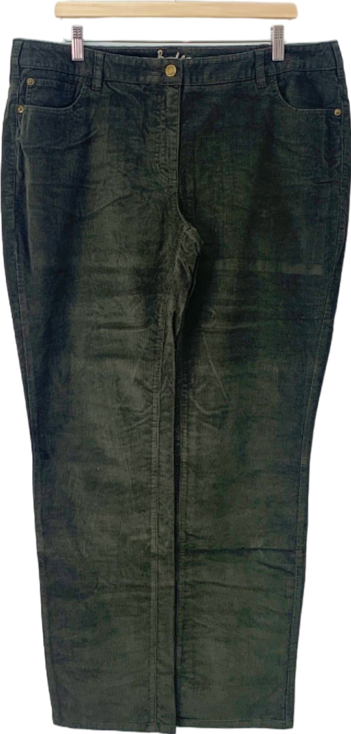 BODEN Olive Straight leg Corduroy Trousers UK 18L
