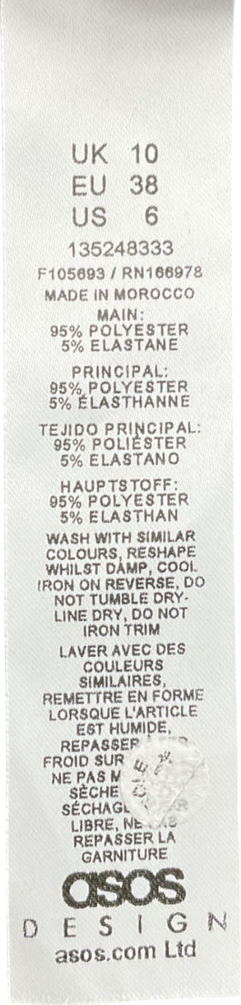 ASOS White Booty Shorts In Stripe UK 10