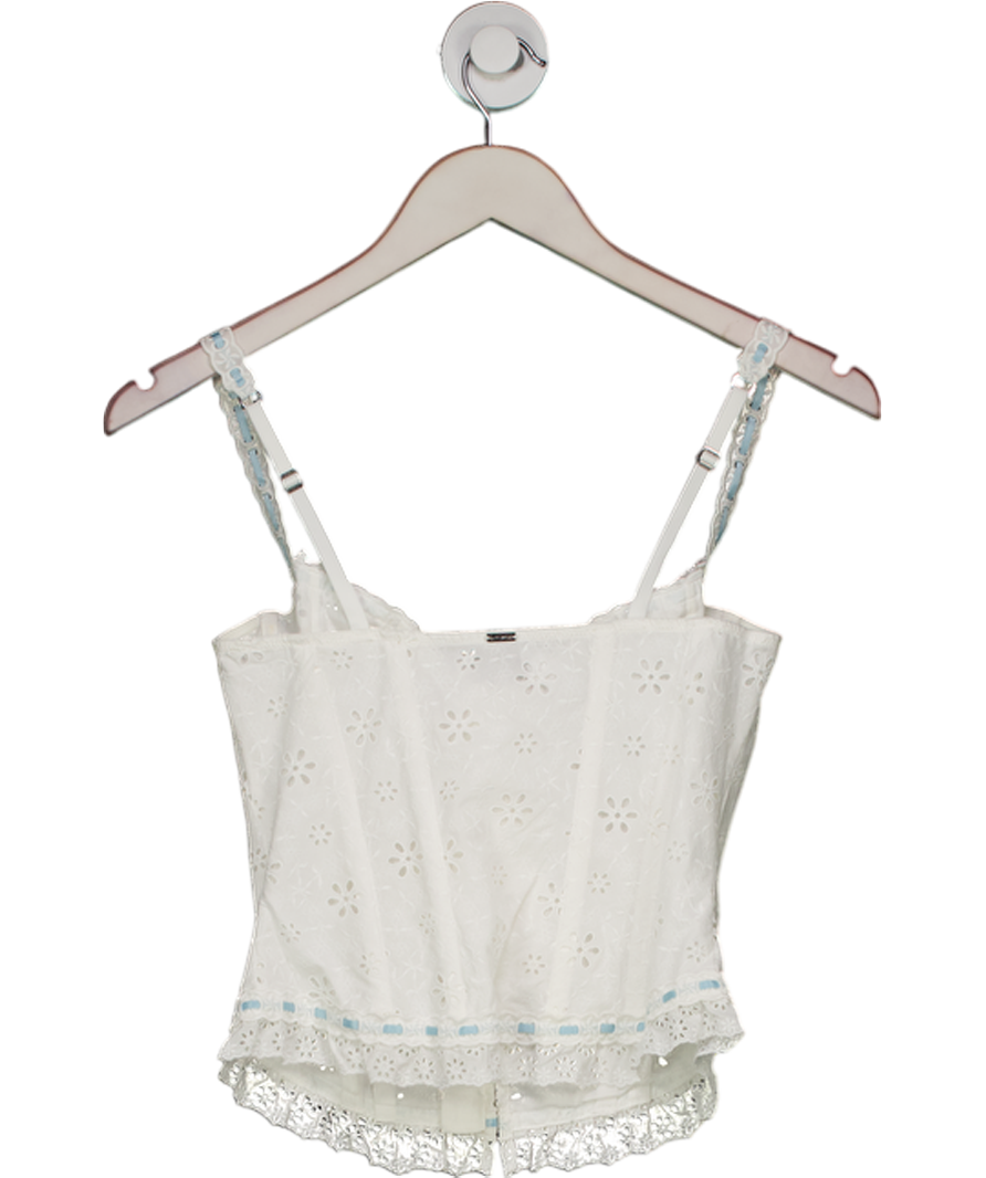 Lounge Underwear White Posy Corset Top UK 6