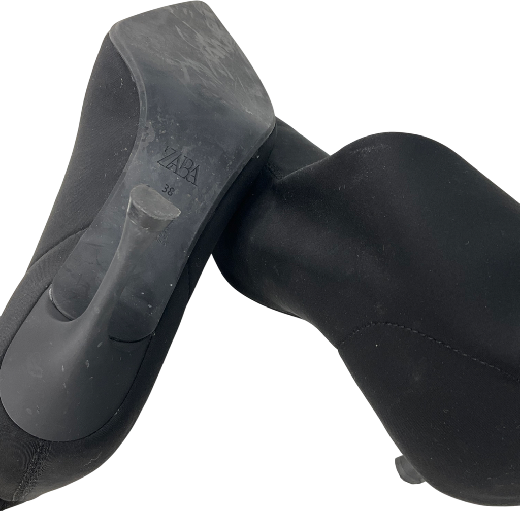 ZARA Black Sock Boot UK 5 EU 38 👠