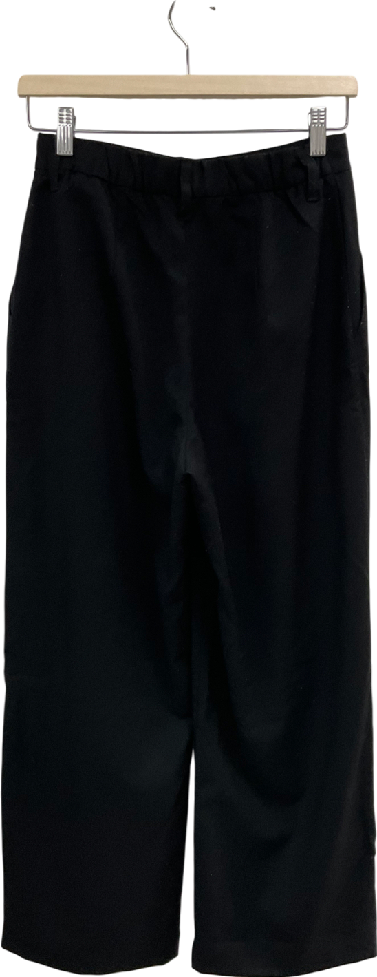 H&M Black Wide Leg Trousers UK S