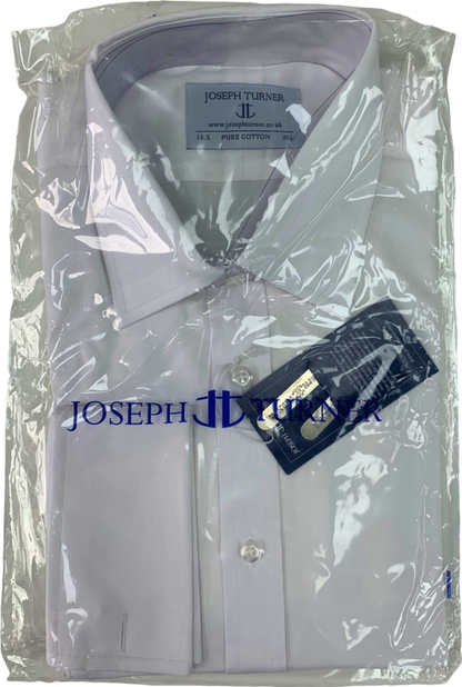 Joseph Turner White Cotton Formal Shirt 16.5