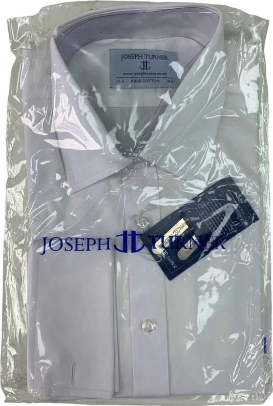 Joseph Turner White Cotton Formal Shirt 16.5