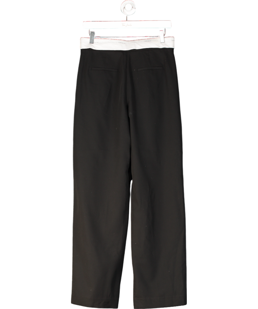 Camilla And Marc Black Sebastian Double Waistband Trousers UK 6