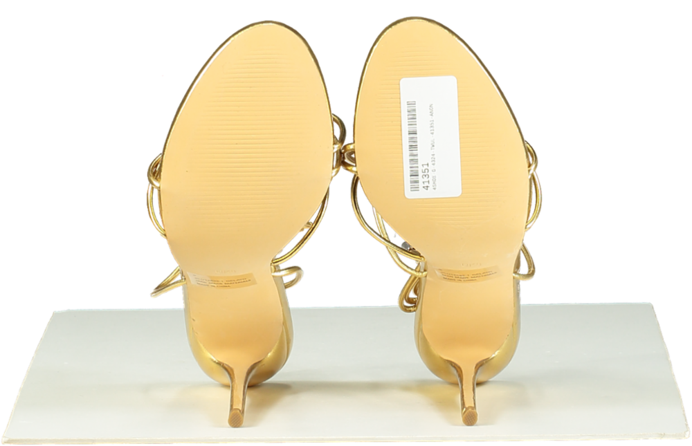 EGO Gold Strappy Heels UK 8