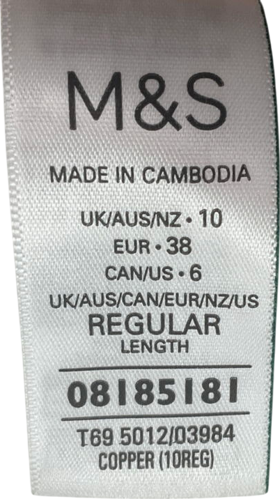 M&S Beige Knitted Midi Skirt And Shirt Set UK 10