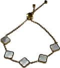 Abbott Lyon Metallic Multi Pearl Clover Bracelet (gold) One Size
