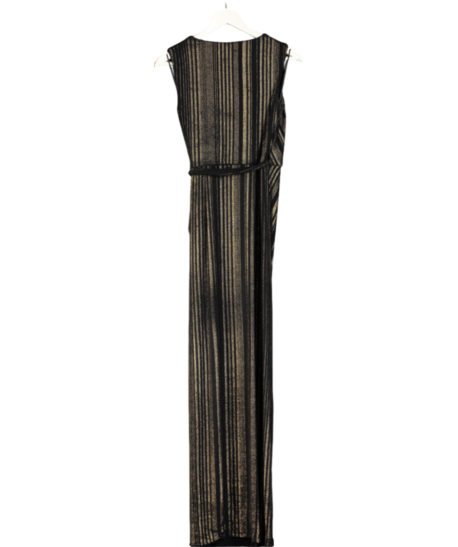 Phase Eight Black Wrap Maxi Dress UK 8