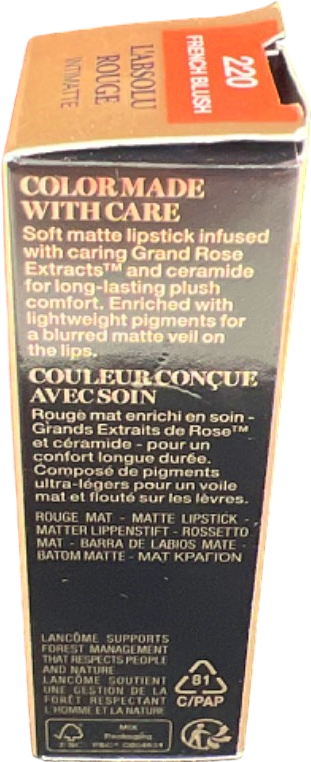 Lancome L'Absolu Rouge Intimatte Lipstick 220 French Blush 3.4g