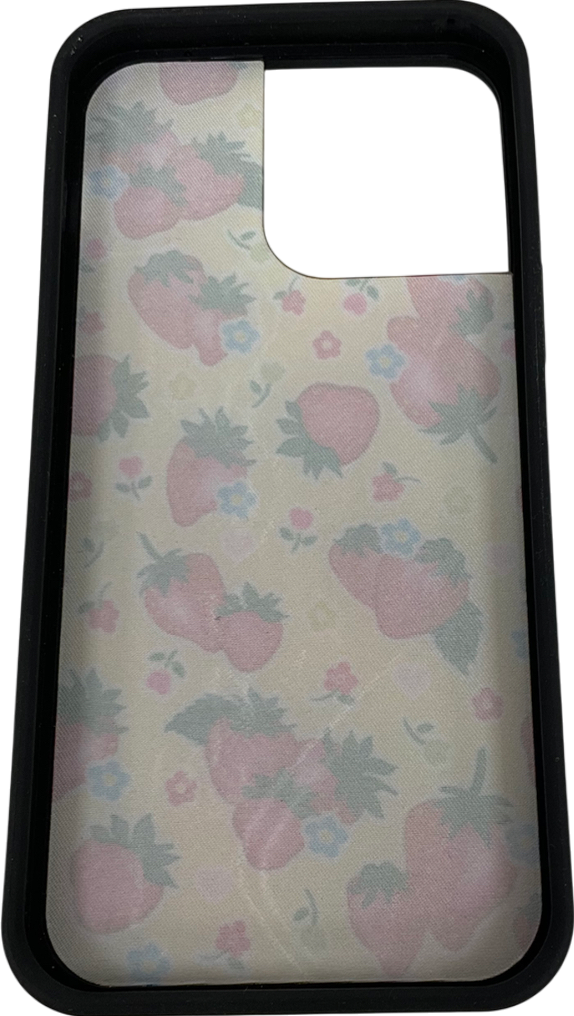 wildflower Yellow Strawberry Theme Phone Case iPhone 14 Pro max