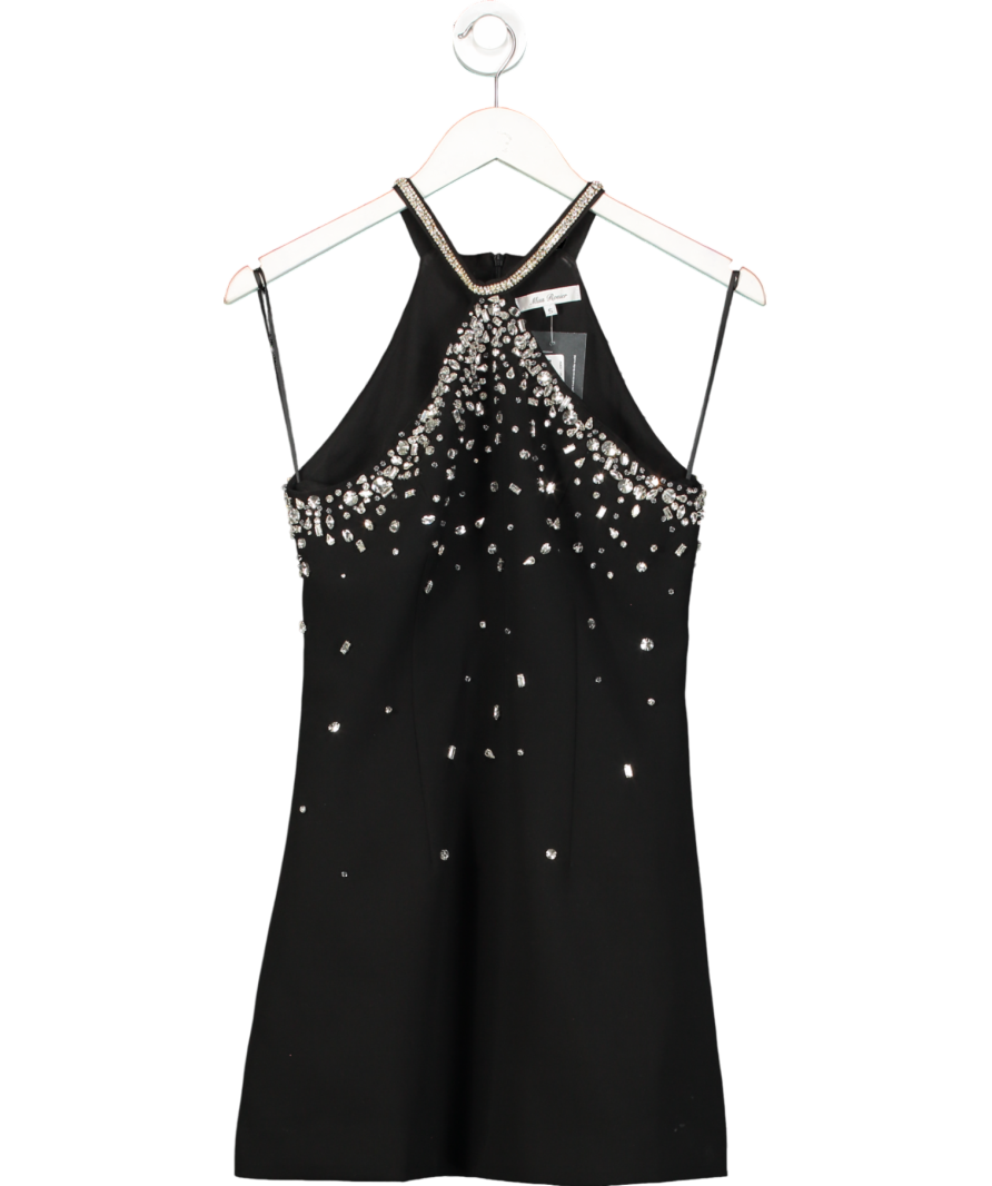 miss rosier Xanthea Black Embellished Mini Dress UK S