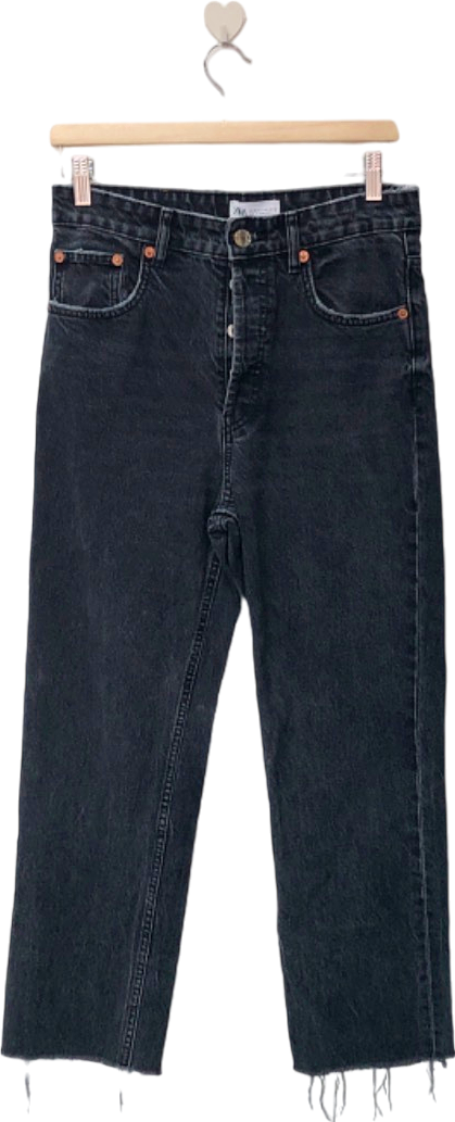 Zara Black Straight Leg Jeans UK 10