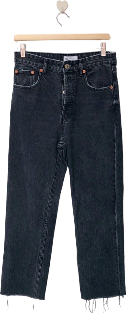 Zara Black Straight Leg Jeans UK 10