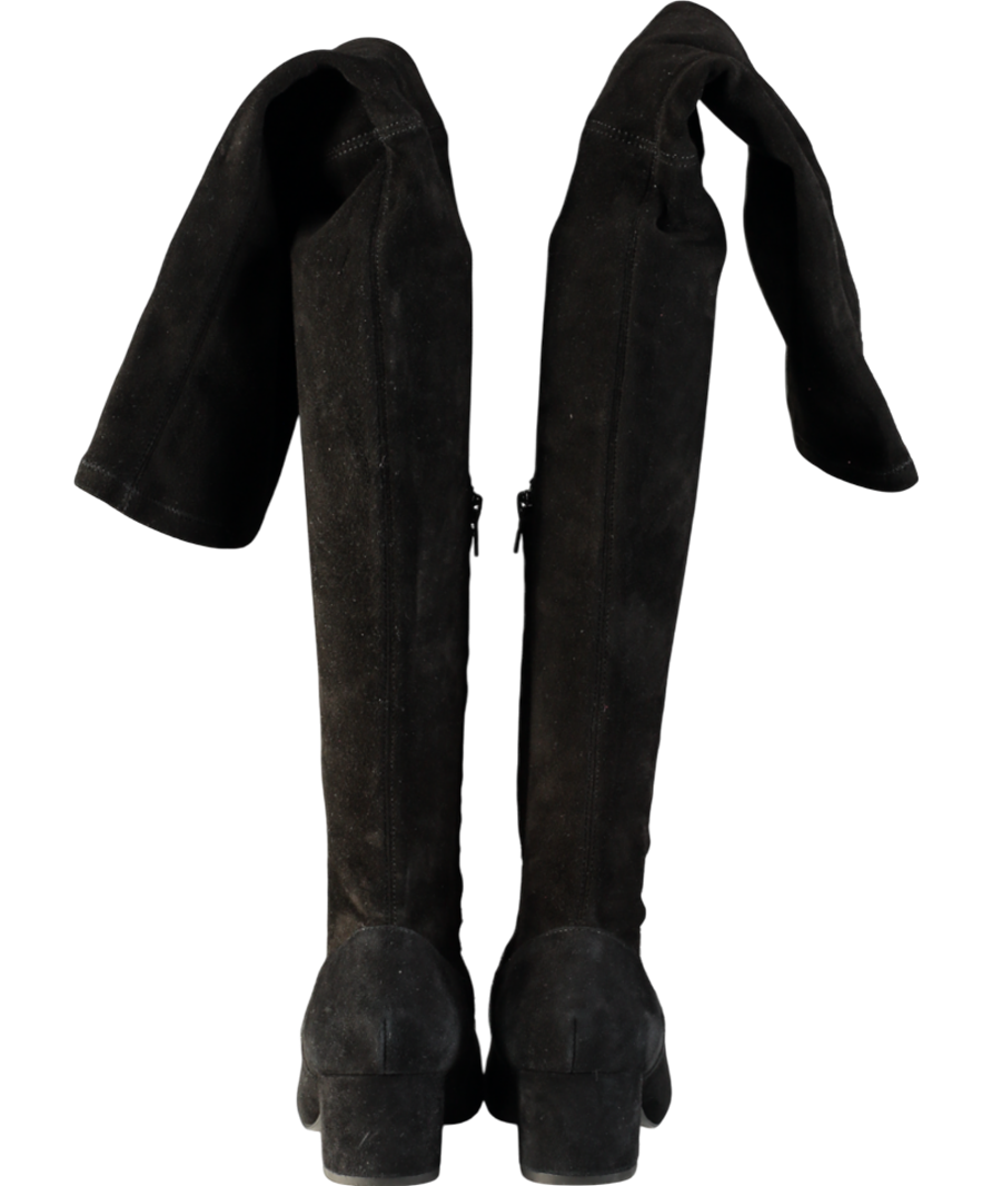 & Other Stories Black Suede Knee High Boots UK 4 EU 37 👠