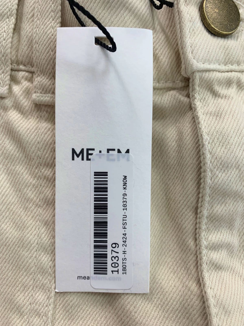 ME+EM Ecru Baggy Cargo Denim TrouserW 27