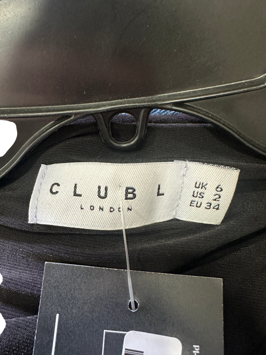 Club L Black Onbe-shoulder Bodycon Mini Dress UK 6