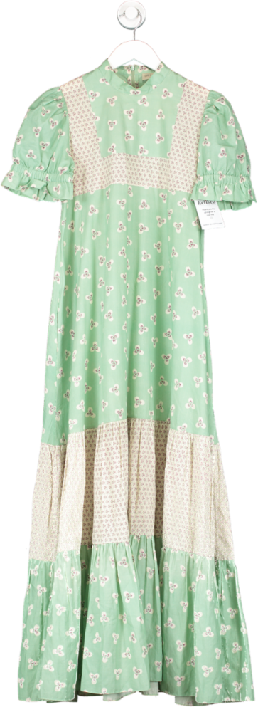 Beulah London Green Dorothy Geo Dress UK 8