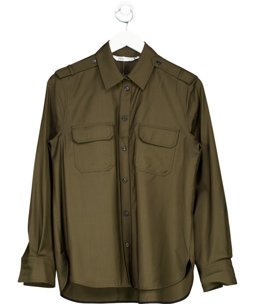ZARA Brown Shirt With Pockets UK M