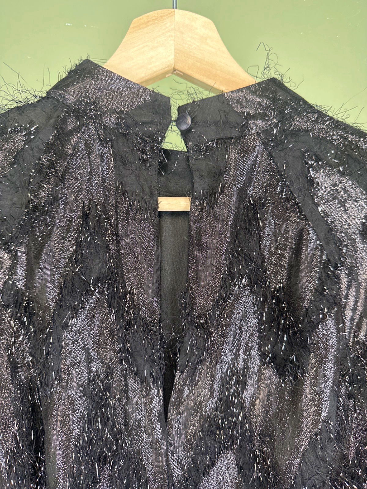 Friends Like These Millie Mackintosh Black Shimmer Long Sleeve Mini Dress UK S