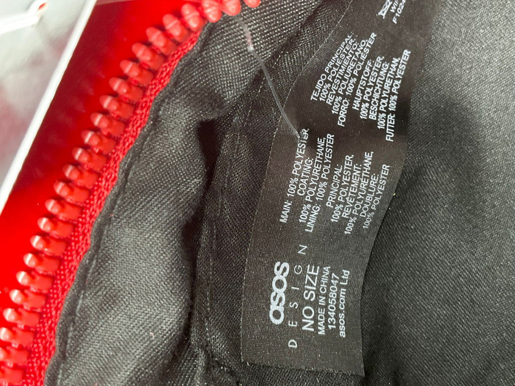 ASOS Shoulder Bag With Buckle Detail In Red One Size