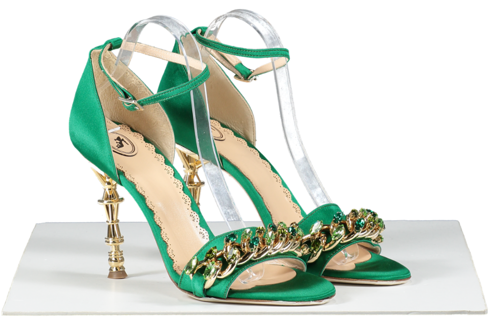 Di Minno Green Lena Sandals UK 7.5 EU 40.5 👠