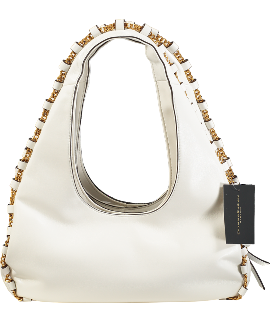 Donna Karan White New York Batiste Small Shoulder Bag