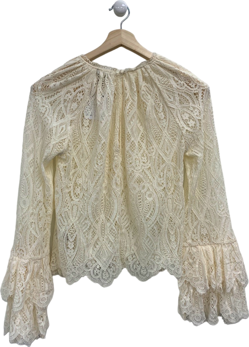 River Island Cream Lace Blouse UK 6