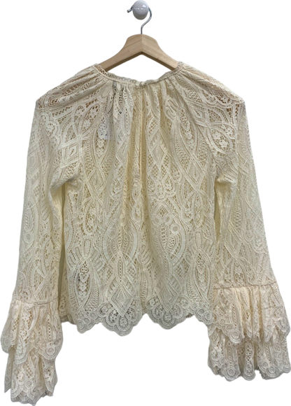 River Island Cream Lace Blouse UK 6