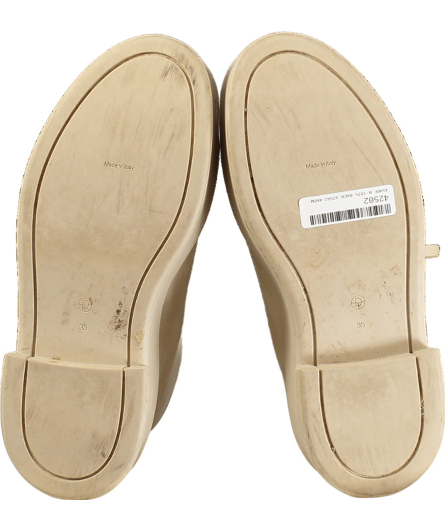 THE ROW Beige Zipped 1 Leather Ankle Boots UK 2 EU 35 👠