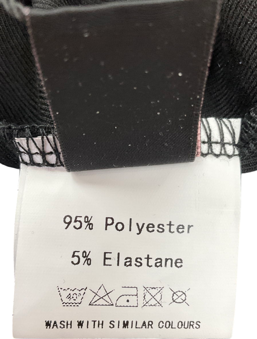 micas Black Patchwork Fur Long Sleeve Bodysuit UK S