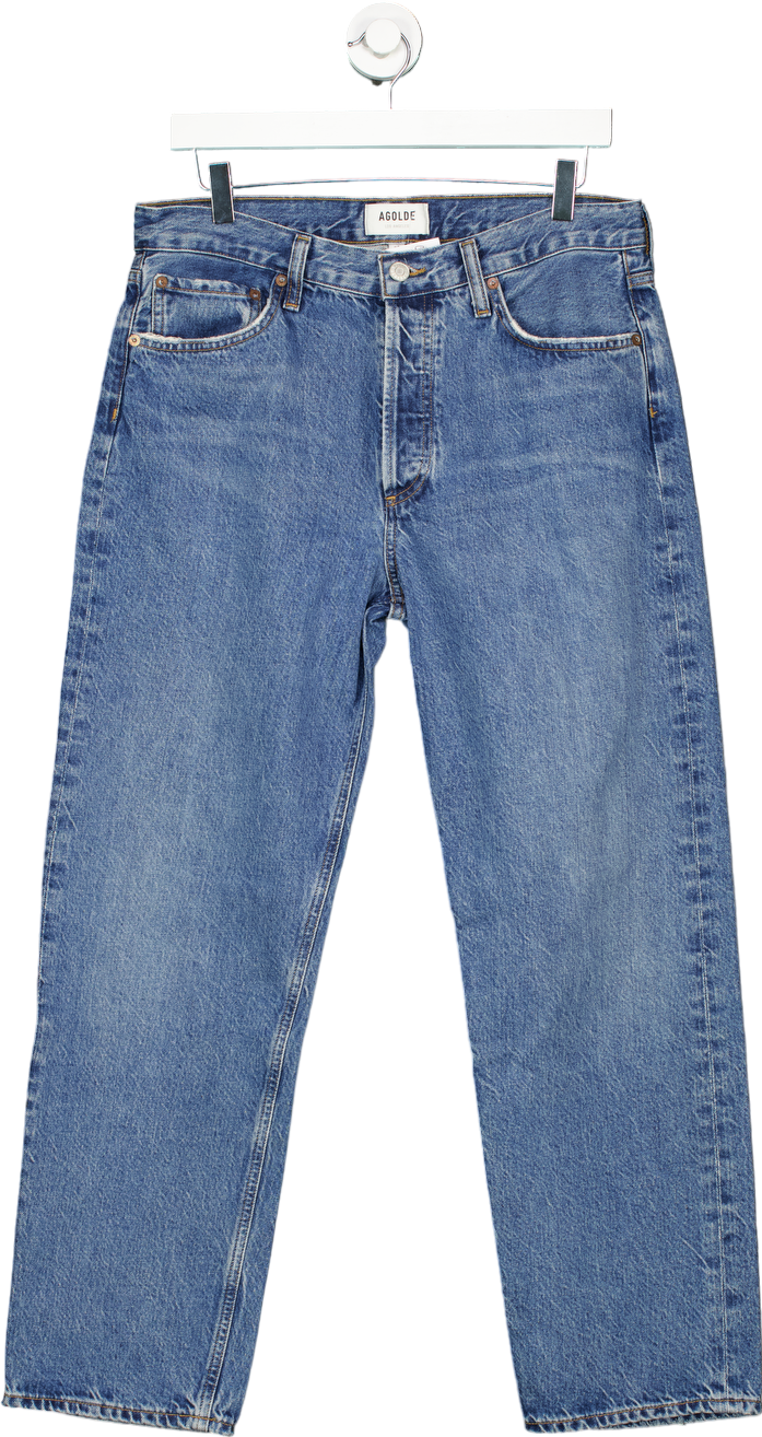 AGOLDE Blue Straight Leg Jeans UK 32