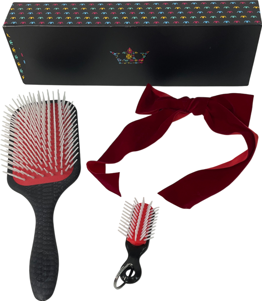 Denman Black Brush And Hair Bow Gift Set One Size