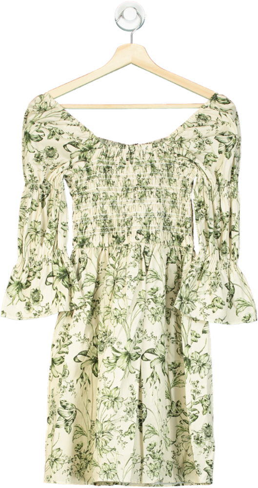 River Island Cream Floral Smock Dress UK 6