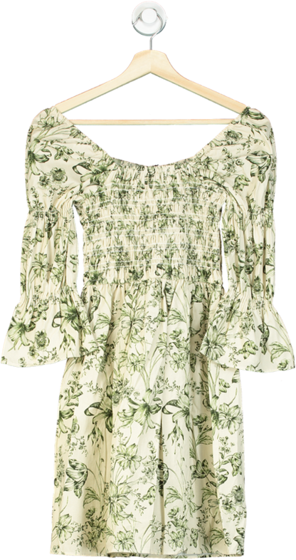 River Island Cream Floral Smock Dress UK 6