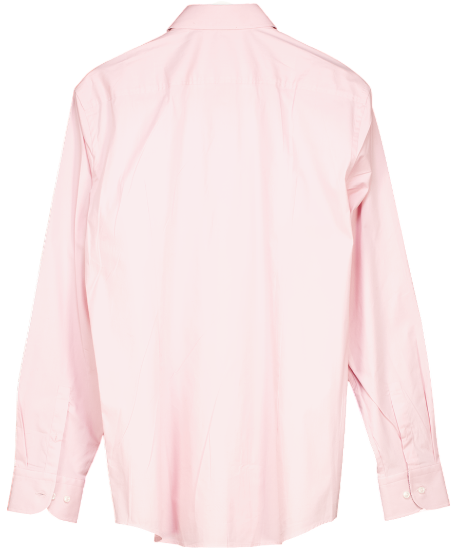 BOSS Pink Slim Fit Shirt In Easy Iron Stretch Cotton Poplin UK L
