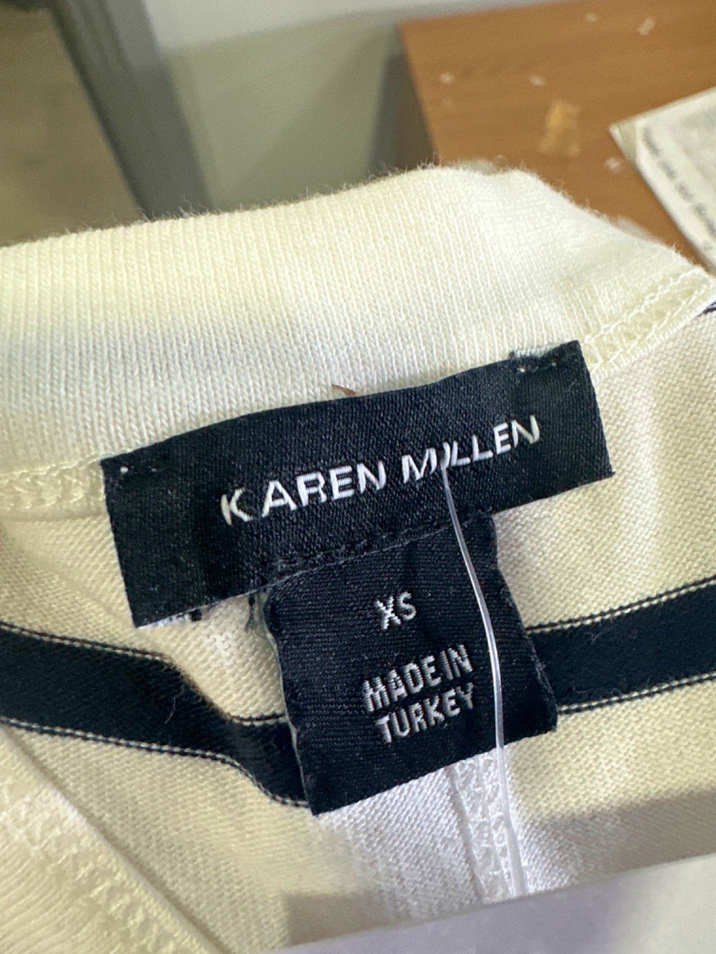 Karen Millen Black and White Striped Maxi Dress UK XS