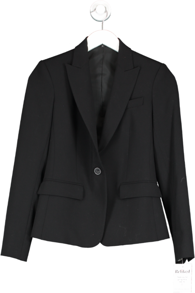 Theory Black Stretch Wool Gabe Jacket UK XXS