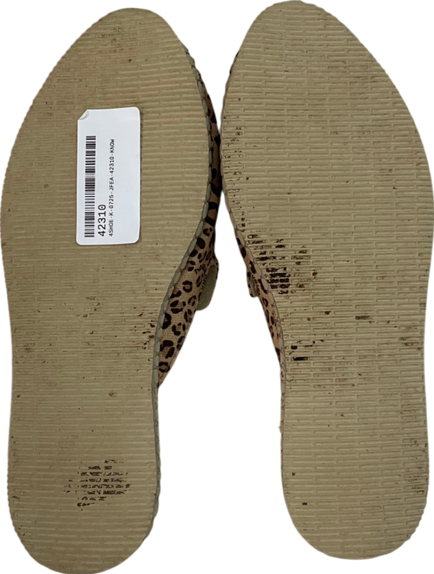 Havaianas Brown Mule Loafer Leopard Print UK 5 EU 38 👠