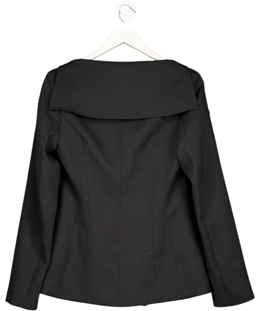 ARKET Black Wool Blend Off-shoulder Blazer UK 10