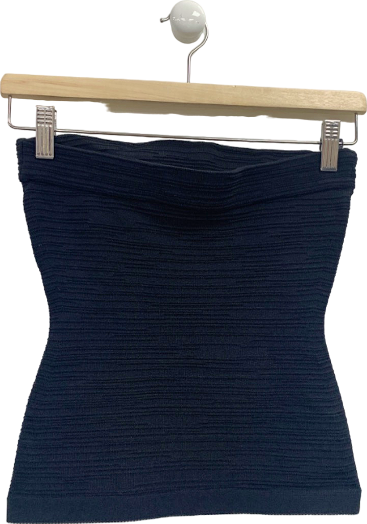 COS Black Strapless Knit Top XS