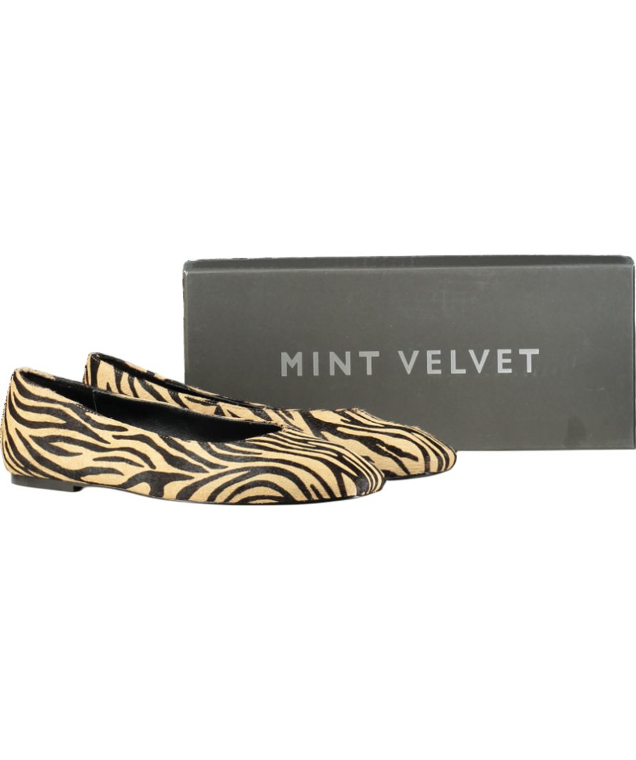 Mint Velvet Beige Codi Zebra Print Pumps UK 7 EU 40 👠