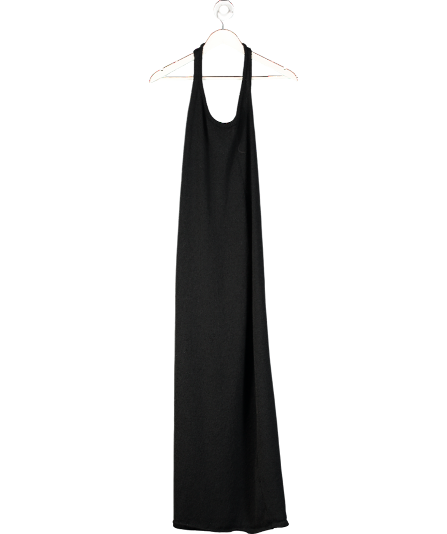 BOA Black Crochet Knit Asymmetric Dress UK XS