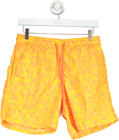 VILEBREQUIN Yellow Paisley Swim Shorts UK L