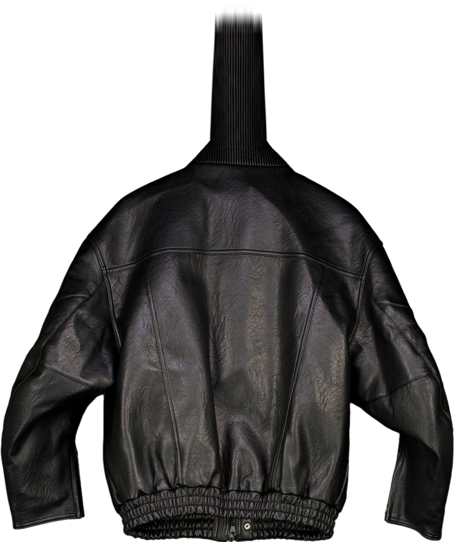 AFTERHOURS Black Oversized Rider Jacket One Size