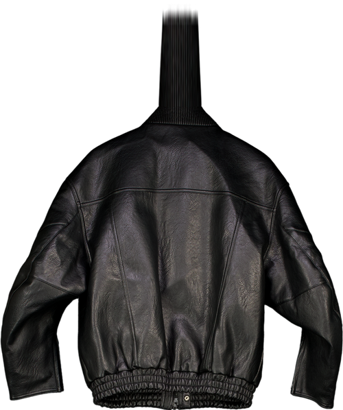 AFTERHOURS Black Oversized Rider Jacket One Size