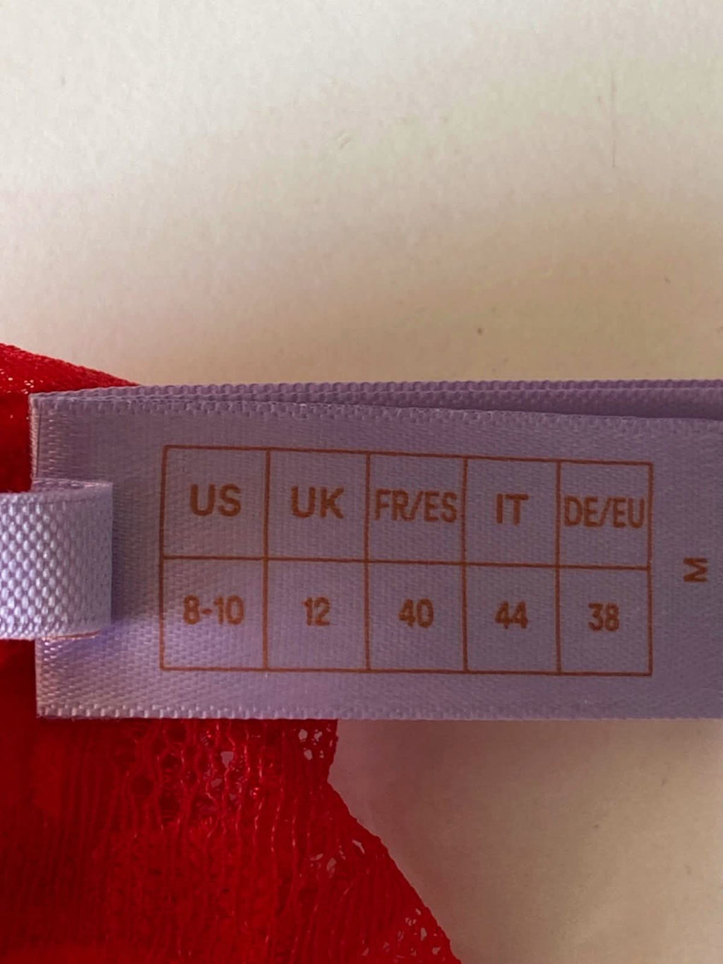 Honey Birdette Red Gabrielle Bra and Thong Set 32E / M